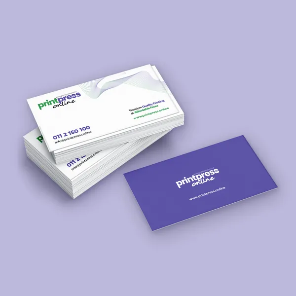Business cards printed by printpress