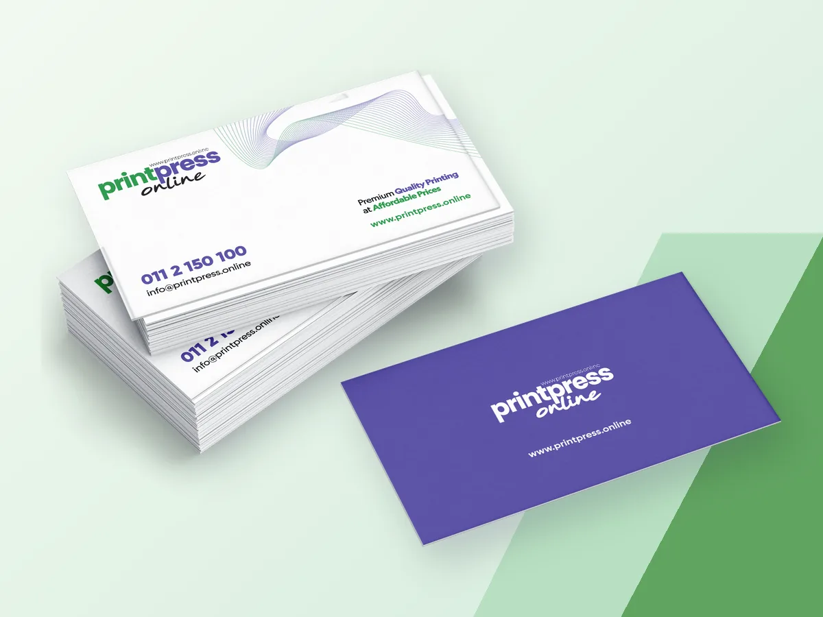 Business cards printed by printpress