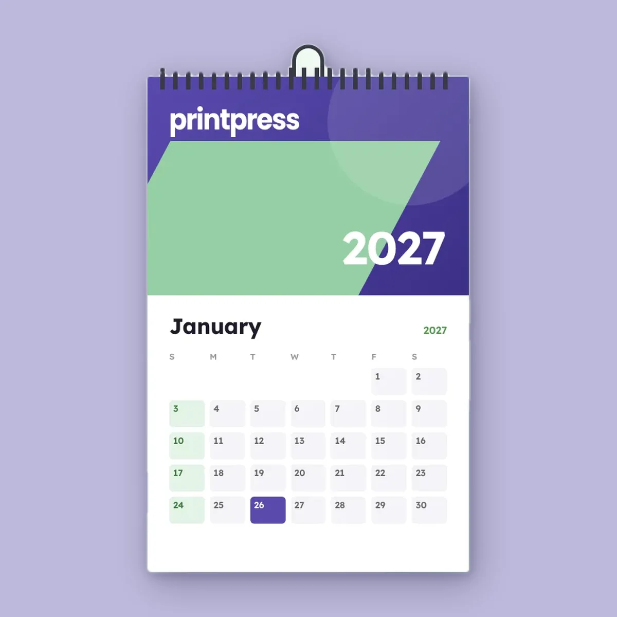 Calendars printed by printpress
