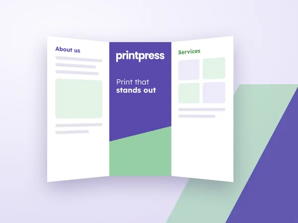 Leaflets printed by printpress