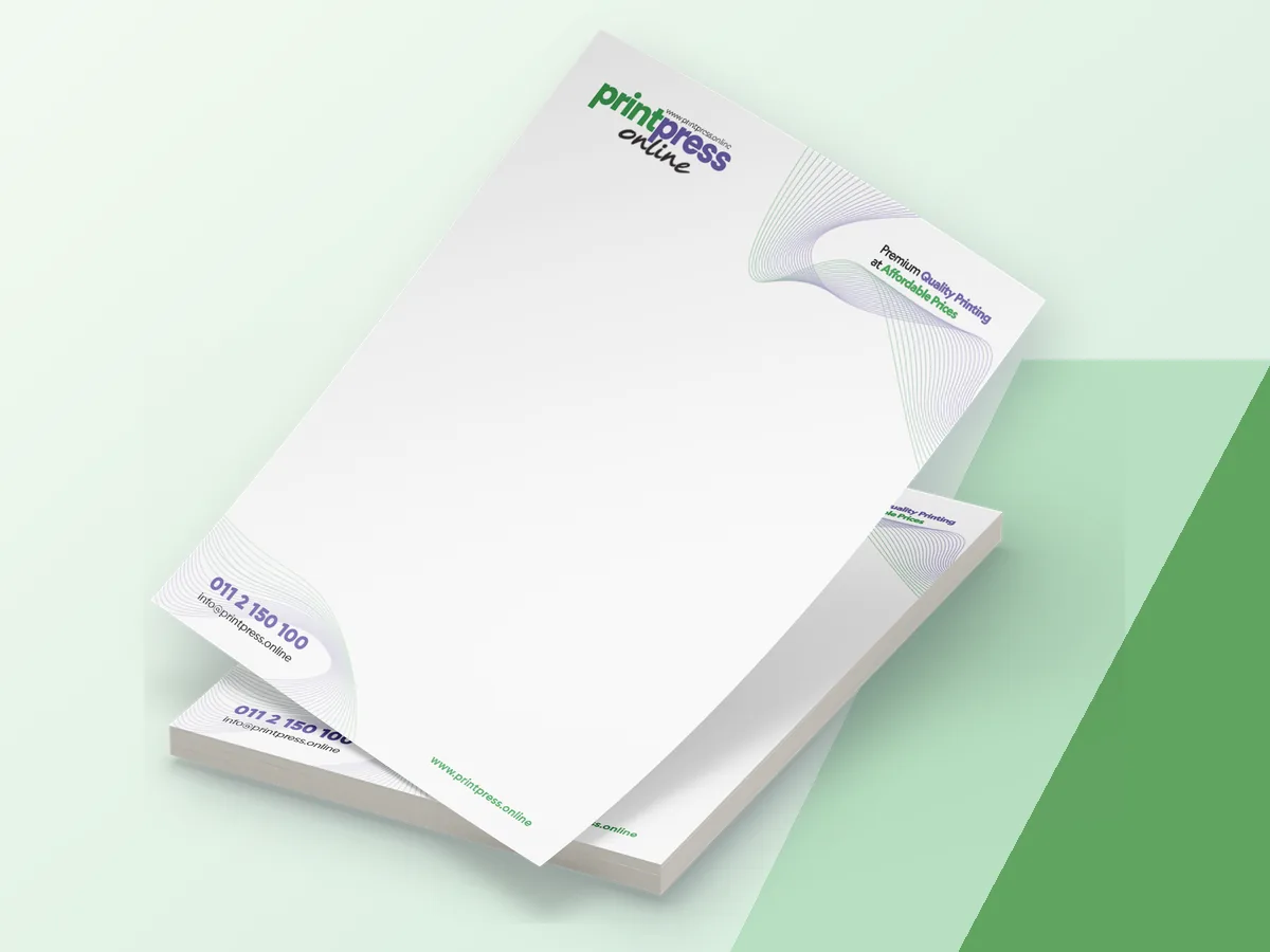Letterheads printed by printpress