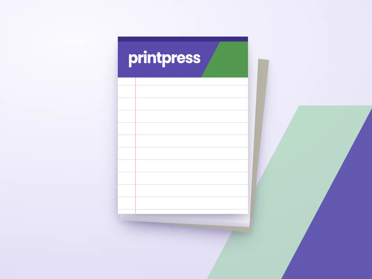 Notepads printed by printpress